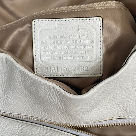 Coach Madison Phoebe Ivory Leather Shoulder Bag - Picture 7 of 8